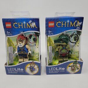 LEGO Chima LEDLite Key Light Lot of 2 Lion Crocodile Minifigure Flashlights
